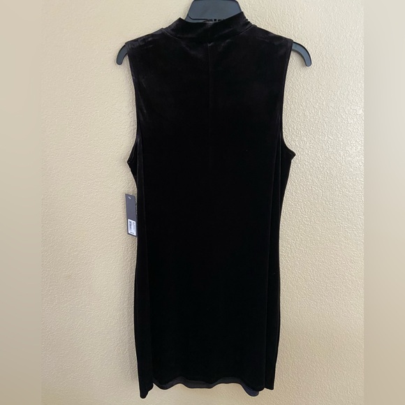 NWT Gnu Black Velvet Sleeveless Mock neck Dress Size Medium - Picture 6 of 6